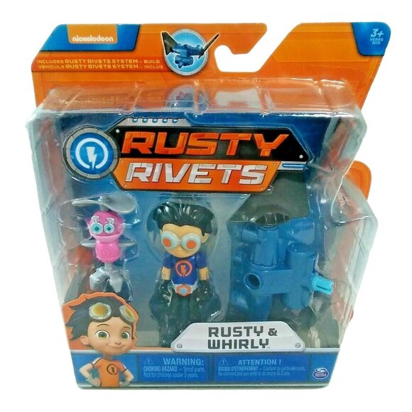 Nickelodeon Rusty Rivets Build Me Rivet System Spin Master Rusty and Whirly - Picture 1 of 3